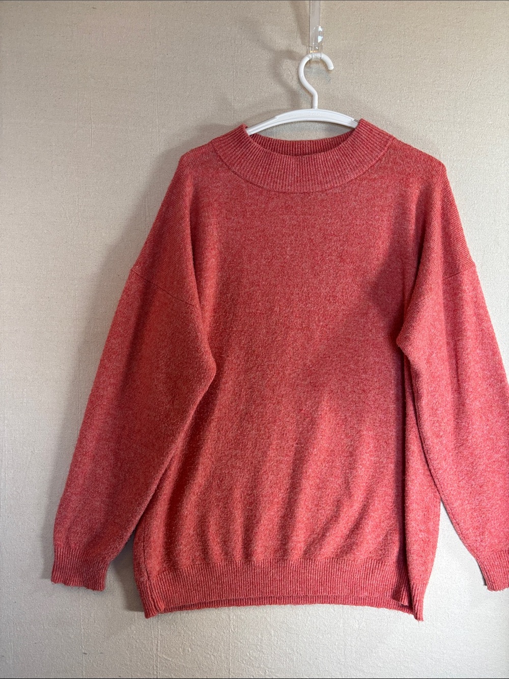 a new day Coral Crewneck Turtleneck-Style Sweater